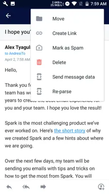 Spark Mail android App screenshot 5